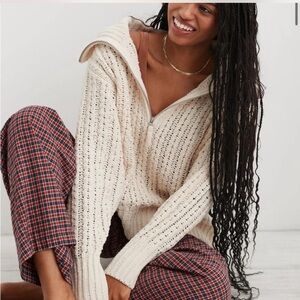 Aerie Cream Knit Sweater